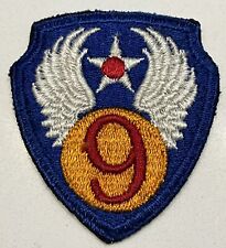 Original WWII U.S. Army Air Force USAAF 9th Air Force Edges Patch NG picture