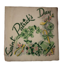 1950’s *Unused* *Plastic Crumbled* Saint Patrick’s Day Dinner Napkins 2-Ply picture