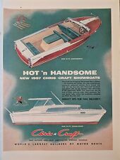 1956 Vintage Chris Craft 21 Ft Continental & 32 Ft Commander Print Ad  picture