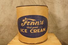 Antique Fenn's That's Good Ice Cream Container Advertising Awesome to Frame 10