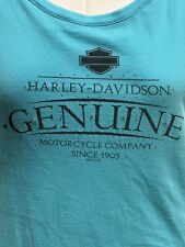 Harley Davidson Woman’s Blue T Shirt Size XL Scoop Neck A1-4 picture