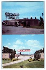 c1950's King Of Trails Motel & Steak House Sioux City Iowa IA Dual View Postcard picture