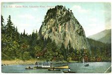 Boats In Castle Rock Columbia River, Oregon Postcard picture
