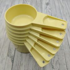Vintage Tupperware Yellow Measuring Cups Nesting 6 Cup Retro Complete Cup Set picture