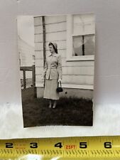 Vintage Photo Snapshot Of Pretty Woman In Church Outfit  picture