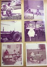 12 Vintage Photos Square Baby Children Kids Family Men Women Tractors 1972 picture