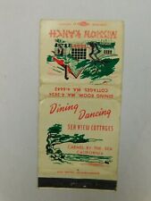 Dining Dancing Sea View Cottage California Mission Ranch Vintage Matchbook Cover picture