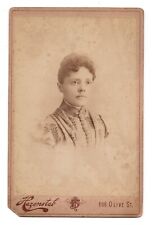 C. 1890s CABINET CARD HAZENSTAL GORGEOUS YOUNG LADY IN DRESS ST. LOUIS MISSOURI picture