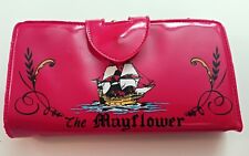 Vintage Mayflower Plymouth Rock Girls Plastic Wallet with Comb Mirror Souvenir picture