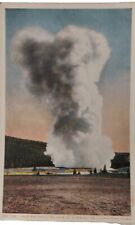 Vintage Postcard Old Faithful Geyser At Sunrise Yellowstone Park (A169) picture