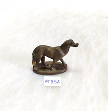 19c Antique Brass Dog Figure Paperweight Old Original Rare Collectible M756 picture