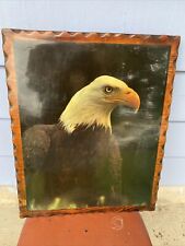 Vintage Bald Eagle on Wood Laquered 22” X 18