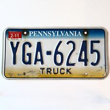 2011 United States Pennsylvania Base Truck License Plate YGA-6245 picture