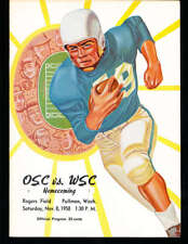 11/8 1958 Oregon State  vs Washington State Football Program bx40 picture