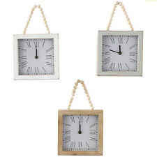 Set of 3 Wood Wall Clocks with Rope Strap White - Olivia & May picture