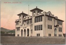 c1900s HOLLYWOOD, California HAND-COLORED Postcard GRANT SCHOOL Building View picture