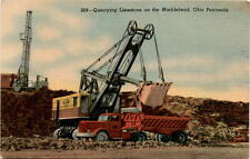 Quarrying, limestone, Marblehead Peninsula, Ohio, Kelley Island Postcard picture