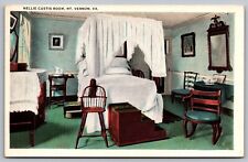 Nellie Custis Room Mount Vernon Virginia Interior Historic Vintage UNP Postcard picture