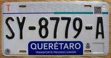 SINGLE MEXICO state of QUERETARO LICENSE PLATE - SY-8779-A - CAMION picture