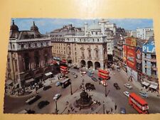 Piccadilly Circus London England vintage postcard 1963 aerial view picture