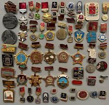 Lot 50 Assorted Pins UKRAINE/USSR/SOVIET ENAMEL BADGES SPORTS ARMY/LENIN #15/7 picture