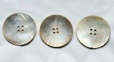 Vintage 1940s Large Akoya Shell Buttons - Lot os 3 - pre-owned picture