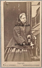 CDV QUEEN VICTORIA HOLDING HER DOG ANTIQUE PHOTO BY DOWNEY ROYAL ROYALTY picture