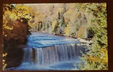 Beautiful Upper Tahquamenon Falls Upper Peninsula Michigan 1962 Vintage Postcard picture