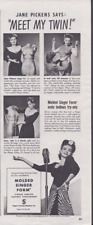 1943 Print Ad Molded Singer Sewing Dress Form Jane Pickens Says Meet My Twin picture