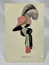 Artist Xavier Sager | Art Deco Elegant | Pretty Woman in Large Hat | 1910s picture