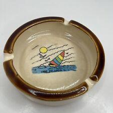 VTG 1000 Islands NY Ceramic Ashtray Collectible Sailing Boating Beach picture