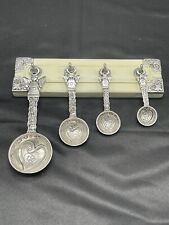 Ganz Kitchen Stainless Steel Measuring Spoons W/Wood Hanging  Mother Gift picture