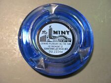 Vintage Early Blue Glass Ashtray The Mint Casino Fremont St. Downtown Las Vegas picture