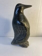 Hand Carved Soapstone Penguin Figurine 6-3/4” Tall picture