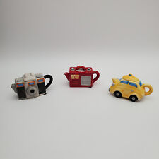 3 Vintage Greenbrier International Miniature 1 Cup Tea Pots picture