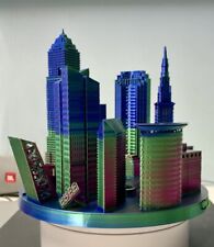 Cleveland 3d miniature Skyline buildings Gold Color In A Desktop Size Cityscape picture