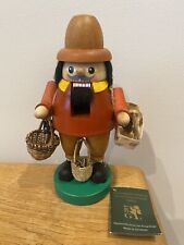 Richard Glasser Wooden Nutcracker Handcrafted in Germany BASKETMAKER  8INCH NWT picture