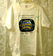 LV World's Greatest Magic Show Fruit Of The Loom White T-Shirt Size Large Signed picture