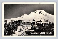 Timberline Lodge OR-Oregon, Scenic View, Antique, Vintage Souvenir Postcard picture