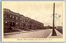 New York - View on 25th St. from Baxter Ave, Elmhurst, L.I. - Vintage Postcard picture