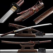 Handmade Damascus Folded Steel Japanese Samurai Sword Katana Sharp  picture