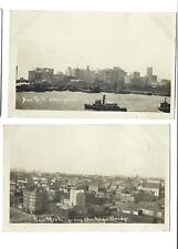 Lot 2 Postcards ~ Real Photo RPPC ~ NYC, NY ~ From Brooklyn Bridge & Water front picture