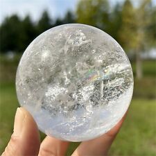 430g Natural White Clear Quartz Sphere Energy Crystal Ball Reiki Healing Decor  picture