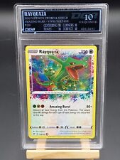 Pokemon Card Rayquaza Amazing 138/185 Vivid Voltage Black Label DGA 10 PSA  picture