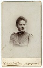 Antique CDV Circa 1870'S Stunning Woman Wearing Dress Nilsson Norrkoping Sweden picture