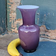 Vintage Murano Venini '96 Purple Opalino Small Vase picture