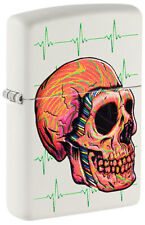 Zippo Cyber Skull Design White Matte Windproof Lighter, 48659 picture