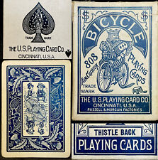 c1919 Bicycle Antique Playing Cards 52+ Box & Tax Stamp Poker USPCC OHIO Deck picture