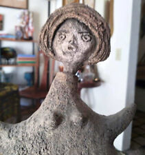 Brutalist Pottery Stoneware Female Sculpture Signed picture