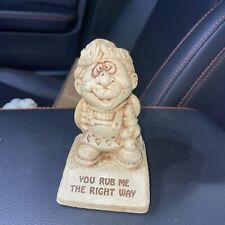 You Rub Me The Right Way By Paula Co. Rare Wood Figurine Made 1975 Made In USA picture